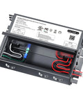 Plug And Play 24V Dimmable LED Driver Transformer For Smooth Dimming And Flicker Free Performance Compatible With Lutron Leviton Switches Ideal For 24V LED Strips Modules And Bulbs Triac ELV MLV Ready, black metal enclosure with wiring