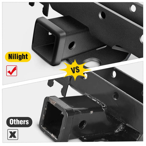 Comparison of 2 Inch Rear Hitch Receiver Kit For 2007 To 2018 Jeep Wrangler JK 4 Door And Unlimited with competitor
