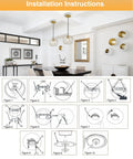 Recessed Can Light Conversion Kit For 5 Inch And 6 Inch Ceiling Fixtures With E26 Socket Plus White Round Ceiling Medallion installation instructions with step-by-step visuals.