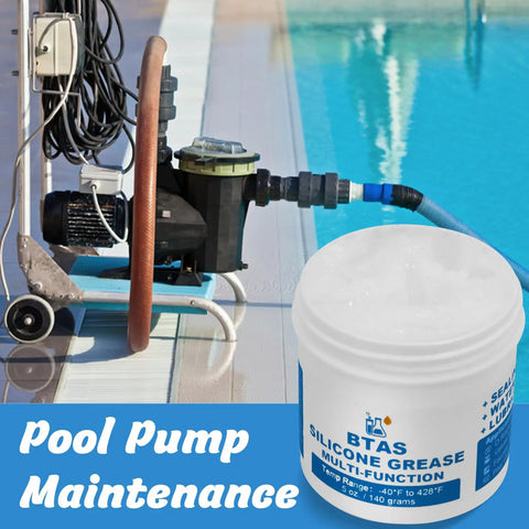 Pool pump with Silicone Grease For Plumbers And Pool Equipment O Ring Lubricant Rubber Gasket Sealant Food Grade 5 Oz Waterproof