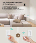 Living room with Remote Control Outlet With Decorator Rocker Wall Switch 200 Foot Range Wireless Light Switch for lamps.