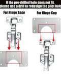20-Piece Cabinet Hinge Repair Kit With Upgraded Half Square Plates And Screws instructions for hinge base and cup installation