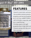 High Temp Anti Seize Lubricant For Metal-To-Metal Contact Up To 2000F, Copper-Free, Non-Corrosive, Made In USA, HT-2001 Bottle