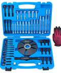 59 Piece Harmonic Balancer Puller And Installation Tool Kit With Flywheel Remover And Crankshaft Pulley Removal Set for GM
