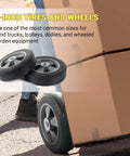Two Pack 8 Inch Flat Free Solid Rubber Wheel And Tire Assemblies For Hand Trucks Dollies Trolleys And Garden Carts