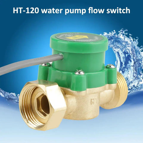 Flow Sensor Switch for Water Pump With G3/4 Inch Thread AC 220V 1A Low Water Pressure Use Perfect for Water Heaters Solar Hot Water Circulation