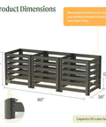 32 Inch Tall Modular Compost Bin For Easy Backyard Composting With A 90 By 30 By 32 Inch Build Galvanized Steel For Long Lasting Durability