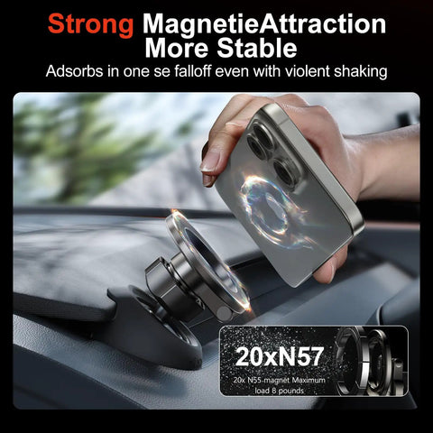 Magnetic Phone Mount For Tesla Model Y Juniper 2024 To 2026 And Model 3 Highland Hidden Dashboard Design holding smartphone