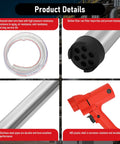 Heavy Duty 2480W Electric Barrel Pump with enhanced steel hose, stainless steel pipe, and corrosion-resistant ABS handle.