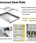 Heavy Duty Platform Truck With 2200 Lbs Capacity Foldable Moving Flatbed Cart thickened steel plate and components shown