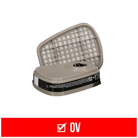 Organic Vapor Performance Cartridges Pack Of 3 For 6000 6500 7500 Series Facepieces NIOSH Approved OV Filters Easy Attach Design