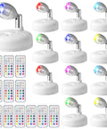12 Pack Battery Operated LED Spotlight Set With 13 Color Modes Dimmable Indoor Uplights for art pictures paintings and closet displays