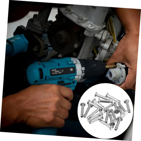 Flat Single Hole Clevis Pin Set, 20 Piece Stainless Steel Locating Pins used in industrial machinery installation and repair