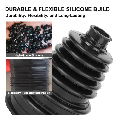 Two Pack Universal CV Axle Boot Repair Kit With Clamps Flexible Silicone CV Joint Boot Durable Build