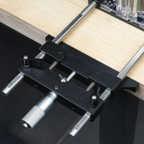 Pro Grade Aluminum Router Fluting Jig With.01mm Precision, 0 To 18mm Adjustment Range, 65mm Length, built tough for woodworking projects