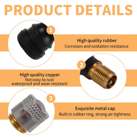 Tubeless Tire Valve Stems For Electric Scooters Ten Pack, Vacuum Valve Accessories For Scooter Tire Stem Repair with materials