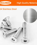 Must Have M3 Flat Head Socket Cap Screws Set In 6mm, 8mm, 10mm, 12mm, And 16mm, Countersunk Bolts With Allen Drive, Bright Finish, Fully Threaded, 304 Stainless Steel Assorted Kit, 250 Pieces