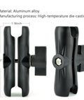 Built Like A Tank Heavy Duty Camera Wall Desk Mount With Dual Ball Heads And Full Rotation Aluminum Alloy Rig For Dslr Cctv showing the mounting clamp design.