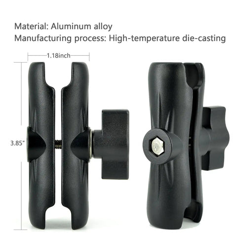 Built Like A Tank Heavy Duty Camera Wall Desk Mount With Dual Ball Heads And Full Rotation Aluminum Alloy Rig For Dslr Cctv showing the mounting clamp design.