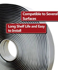 Heavy Duty White Butyl Tape 1 Inch By 33 Feet Built Tough Leakproof Sealant For RV Windows Glass Boats Roofs Pipes Patching EPDM Roof Waterproofing And Mobile Home Repairs roll view