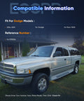 Silver Dodge Ram 1500 parked on grass, showcasing compatible information for front wheel hub bearing set for 1994-1999 4x4 without ABS.