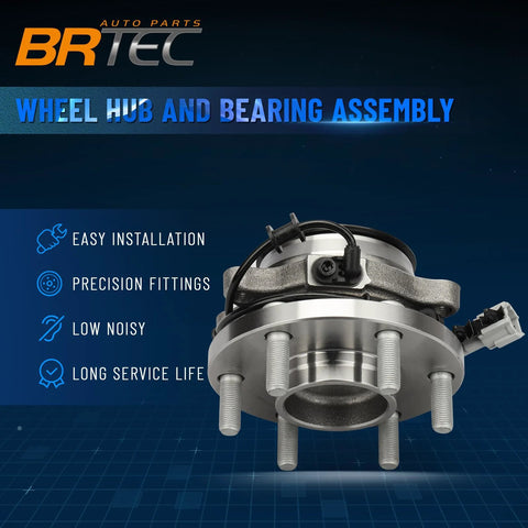 Front Wheel Hub And Bearing Assembly For Nissan Frontier 2005 To 2018, Pathfinder 2005 To 2012, Xterra 2005 To 2015, Suzuki Equator 2009 To 2012, 6 Lug With ABS OE 515064 Front Axle Hub And Bearing