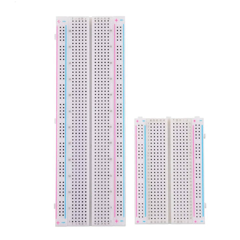 Hands On Breadboard Kit With Power Supply Module And Jumper Wires Battery Clip 830 And 400 Tie Point Boards USB Or DC Power 3V3 Output