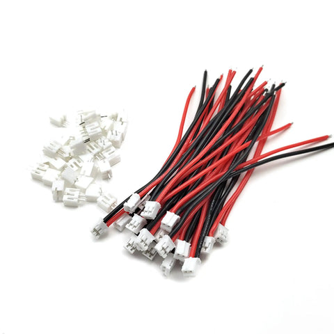 20 Sets Mini Micro PH 2.0mm 2 Pin Male And Female Connector Kit With 10cm Silicone Wire Cables 22AWG heatproof silicone wires