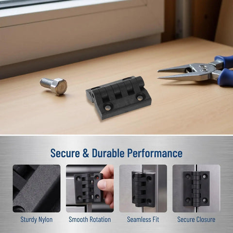 Heavy Duty Plastic Cabinet Hinges For Electrical Boxes Control Panels 20 Piece Set Screw Mount Glossy Finish Burr Free Enclosure Doors Built Solid For The Daily Grind