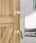 Installed Stainless Steel Barn Door Handles 10 Inch Sliding Door Pull Flush Handle Double Sided Square Brushed Finish