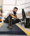 Extra Thick 3 By 7 Ft Anti Fatigue Floor Mat For Standing Tasks In The Shop Or Garage Ergonomic Comfort in a workshop setting