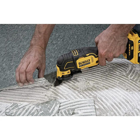 Using Atomic 20V Max Cordless Oscillating Tool Bare Tool With Brushless Motor Dual Grip Variable Speed Trigger Universal Accessory Adapter
