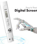 Self Calibrating TDS Water Tester With AI Precision For Quick, Super Accurate Readings Of Drinking Water And Hydroponics, Easy Digital TDS And PPM Checks, Reliable Water Quality Meter For Everyday Use white handheld digital tester with LCD
