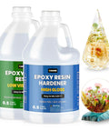 1 Gallon Crystal Clear Epoxy Resin Kit For Coating And Casting No Bubbles Not Yellowing High Gloss Finish UV Resistant kit