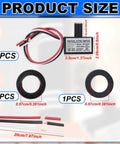 Dusk To Dawn Auto On Off Outdoor Lighting Sensor Switch, 105V-130V AC Photocell With Photoelectric Control size measurements displayed.