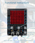 Top view of LED Hands On Follow Light Soldering Kit For Beginners And Teens Fun DIY Electronics Project For Schools with labeled components.