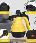 Heavy Duty Handheld Steam Cleaner For Deep Kitchen And Bath Scrubbing Slick High Pressure Steam Wand with Safety Lock and Indicator Light.