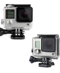 Beast Mode Waterproof Dive Case For GoPro Hero 3 3 Plus And 4 Black Silver Up To 40 Meters Underwater Housing front view