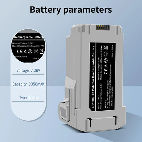 2-Pack Mini 3 Intelligent Flight Battery And 3-Channel Fast Charger Two-Way Charging Hub with battery specifications