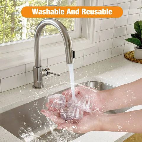 Washing Upgraded 24 Pack Silicone Chair Leg Caps With Felt Pads, showing durability for furniture protection