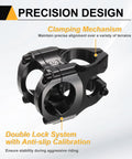 Heavy Duty Aluminum Alloy Bike Stem for 31.8mm Handlebars, 35mm Length with precision clamping and lock system.