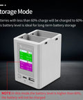 Two Way Battery Charging Hub For Mini 3 Pro Drone Batteries with Smart Power Display in storage mode, gray color