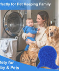 6-Piece Laundry Pet Hair Remover Set Reusable Dog And Cat Hair Cleaner For Clothes And Washing Machines, Fish Tail Blue Design