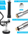 Pre Rinse Hose With Spray Valve 44 Inch Flexible Stainless Steel Hose And Sprayer Nozzle Head Replacement Kit details