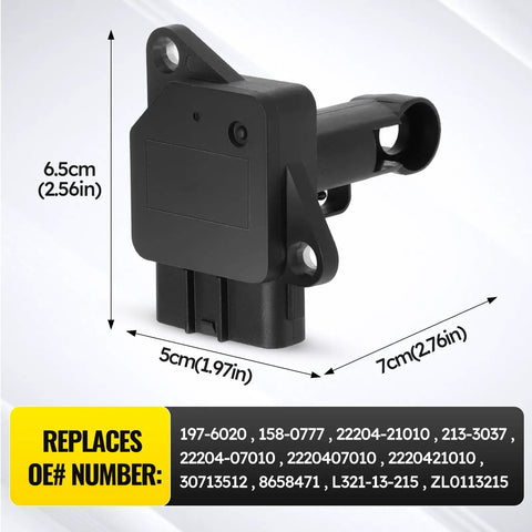 Drop In OEM Equivalent MAF Sensor Replacement For Mazda Toyota Lexus And Scion Direct Fit Mass Air Flow Meter dimensions