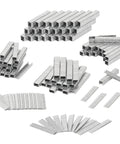 Heavy Duty T50 Staples And 18 Gauge Brad Nails Combo Kit with 8000 galvanized steel staples and brad nails in four sizes, rust resistant