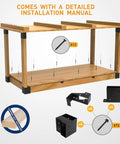 Heavy Duty Overhead Garage Storage Rack Kit For 2x4 Wood DIY Ceiling Storage System, 500 LB Capacity, Metal Brackets