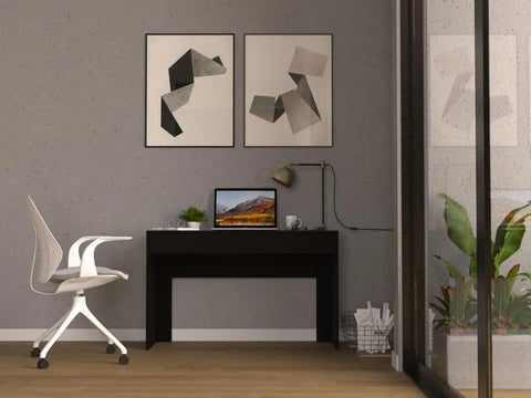 Adjustable Gaming Computer Desk With Dual Storage Drawers And Smooth Height Control in modern home office setup.