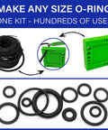 O Ring Splicing Kit 70A Durometer Pro Grade Heavy Duty Cord Service Tool Set With Rubber Strips For O Ring And Rubber Seal Repair SAE And Metric Sizes 1.5 To 6.99 Millimeters Buna Nitrile