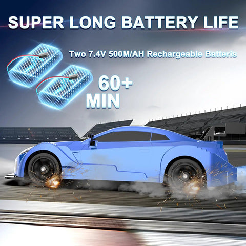 Beast Speed 1 16 Scale RC Drift Car 4WD Remote Control Racer With LED Lights and rechargeable batteries on track